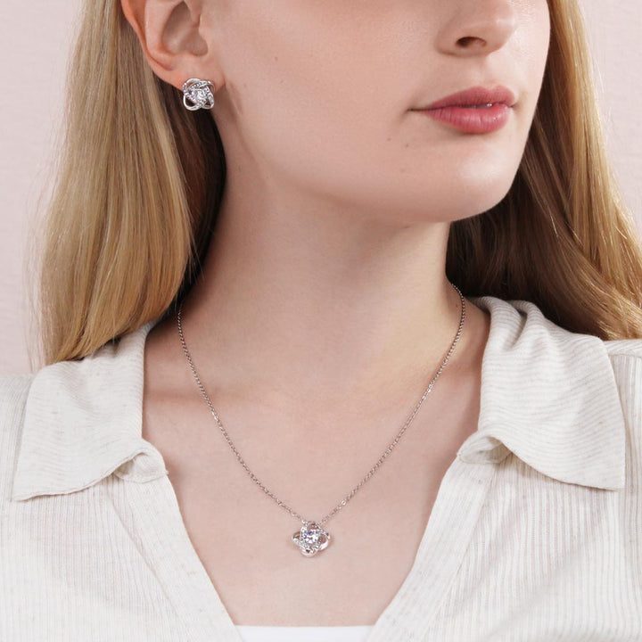 Forever Love Knot Earring & Necklace Set